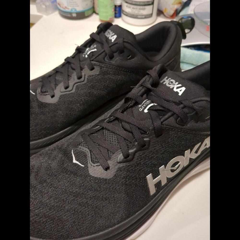 Hoka One One Gaviota 5 Mens 11 D Shoes Black Sneaker Running 1134235 - Picture 3 of 8